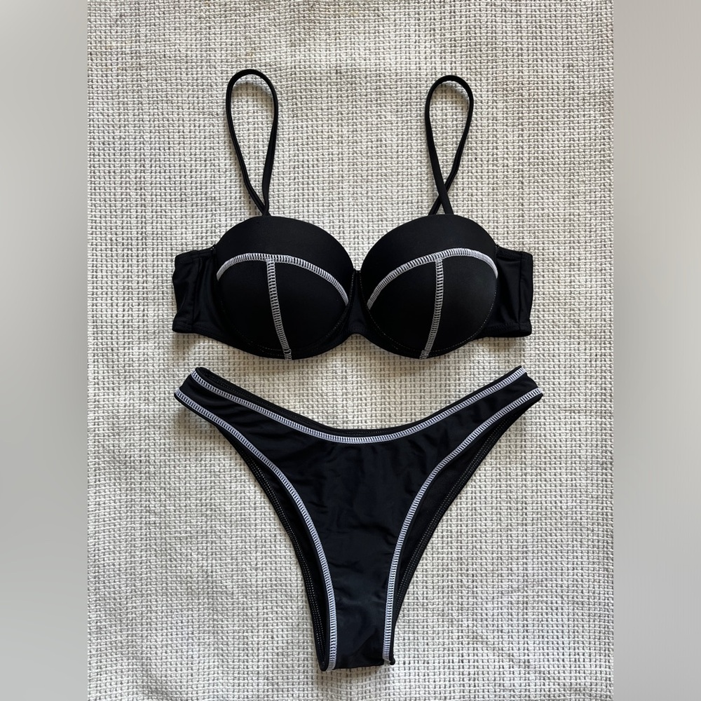 CIDER CONTRAST SEAM 90s Y2K BIKINI SET